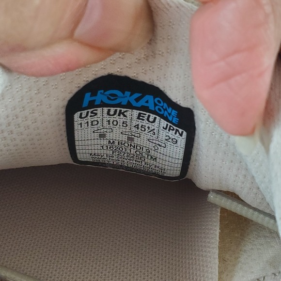 Hoka One One Bondi 9 Mens Shoes Sz 11 D Running Oatmeal Lace Up Low Top Sneakers - Picture 5 of 12